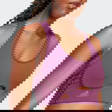 Сутиен adidas Performance by Stella McCartney TrueStrength Medium-Support Bra Лилаво | IK9087, 5