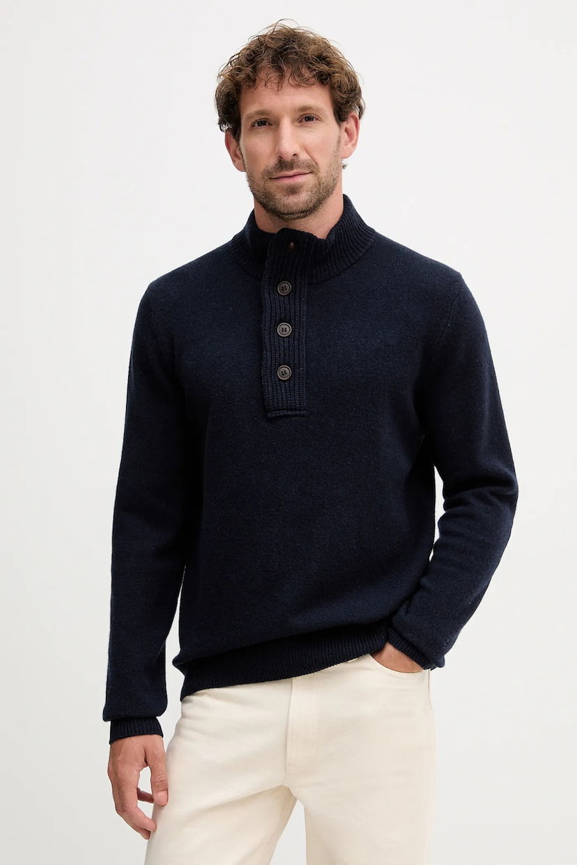 Пуловер Barbour Barbour Half Zip Sweater Тъмно синьо | MKN0585