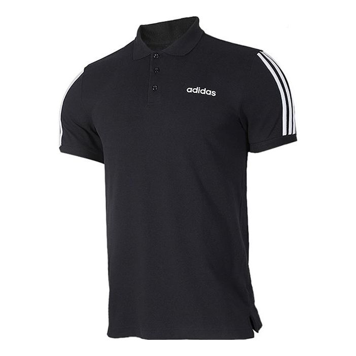 Поло тениска adidas Originals 3-Stripes Polo Shirt Черно | EJ0927, 0