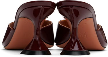 Аксесоари Amina Muaddi Amina Muaddi Lupita 70 Heeled Patent Leather Sandals Бургунди | LUPITA SLIPPER 70 PATENT, 1