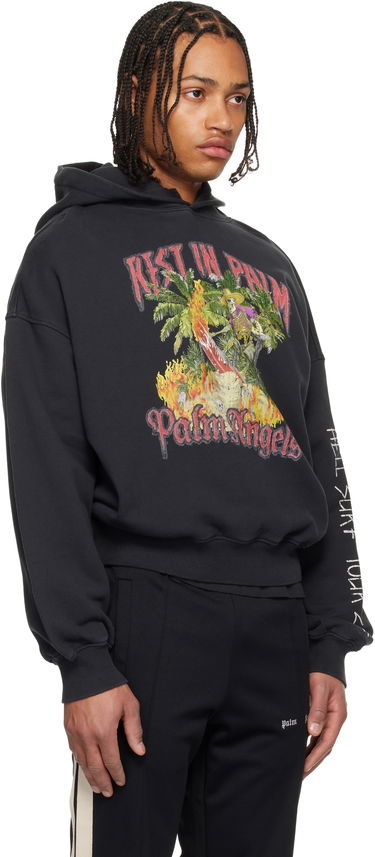 Суитчър Palm Angels 'Rest In Palm' Hell Surf Tour 23 Loose Hoodie Черно | PMBB17IF25FLE0011084, 1