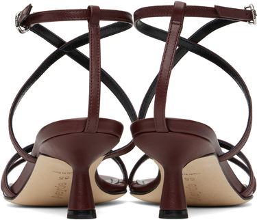 Аксесоари Aeyde Aeyde Maeve Leather Heeled Sandals Бургунди | A11-HS-PRAR55ST156-SS25-955-007, 1