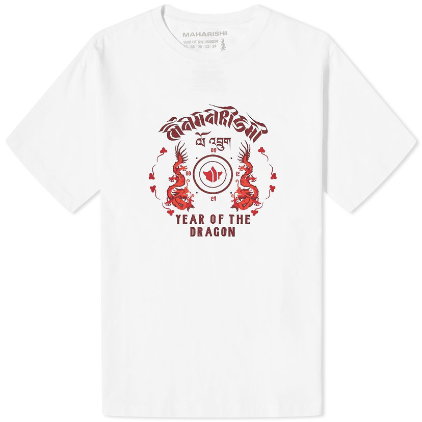 Тениска Maharishi Dragon Anniversary T-Shirt Бяло | 1293-WHT