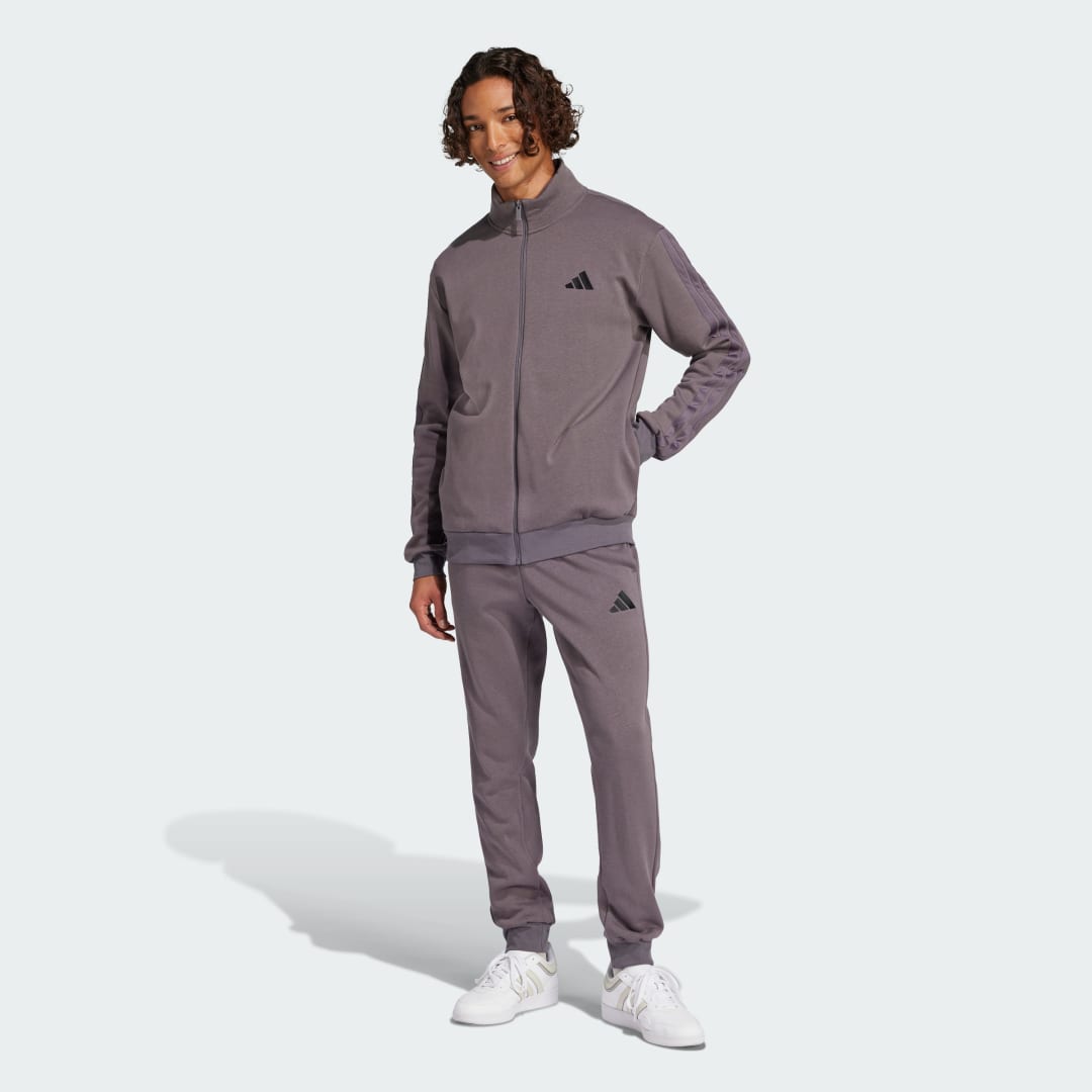 Комплект adidas Performance Sportswear Basic 3-Stripes Fleece Tracksuit Лилаво | JI8881, 0