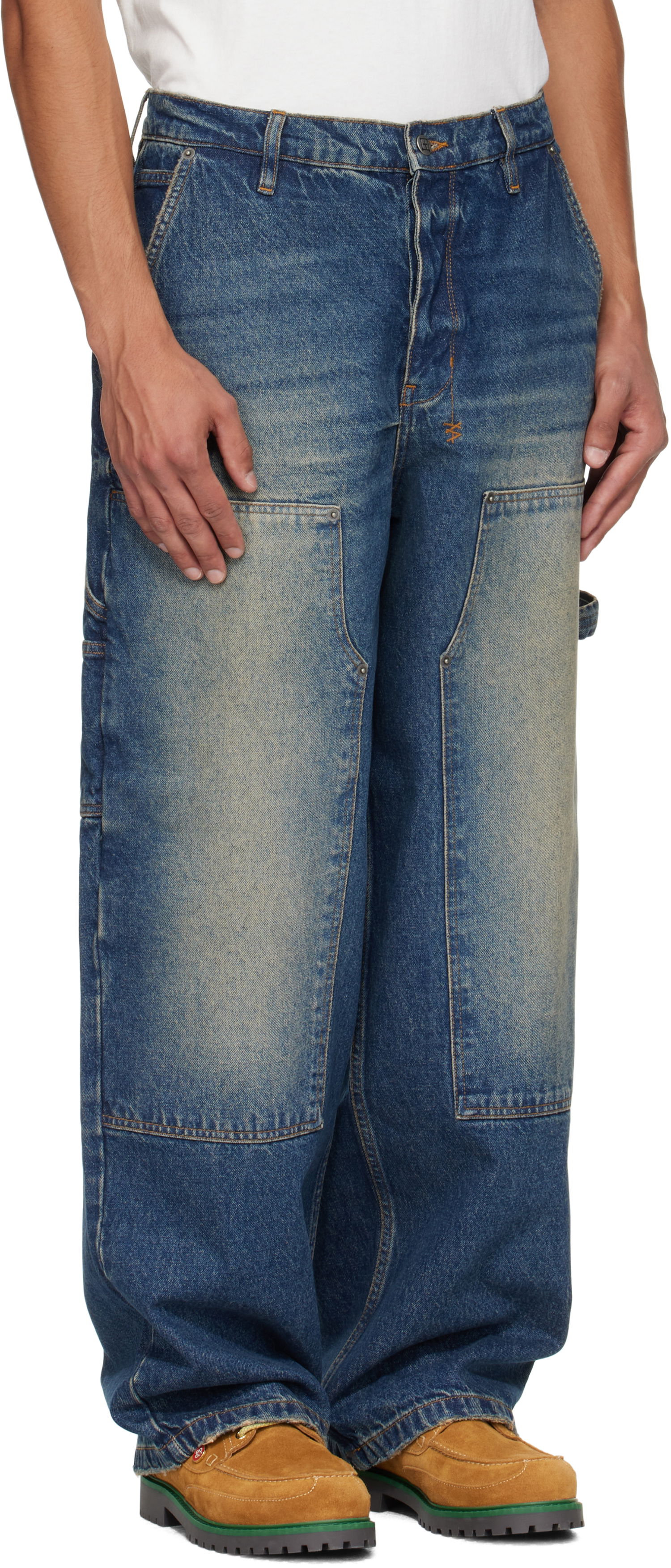 Дънки Ksubi Maxx Operator Rodeo Distressed Carpenter Loose Fit Jeans Синьо | MFA25DJ034, 1
