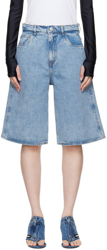 Къси панталони Coperni Coperni Faded Denim Bermuda Shorts Синьо | COPP86F2008, 0