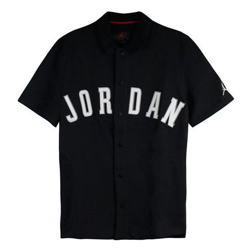 Поло тениска Jordan Jordan Sportswear Short Sleeve Button-Down Shirt Черно | AJ1111-010