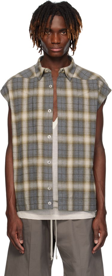 Риза Rick Owens Rick Owens Sleeveless Jumbo Outer Shirt Сиво | RU01E5776 CP, 0