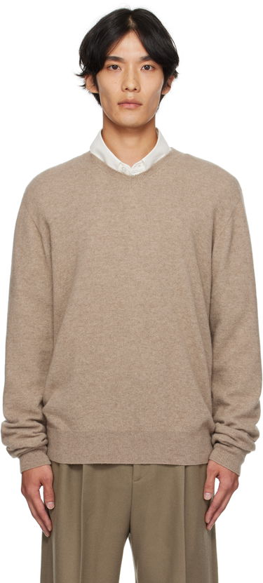 Пуловер The Row The Row Rod V-Neck Sweater Бежово | 1014-Y556, 0