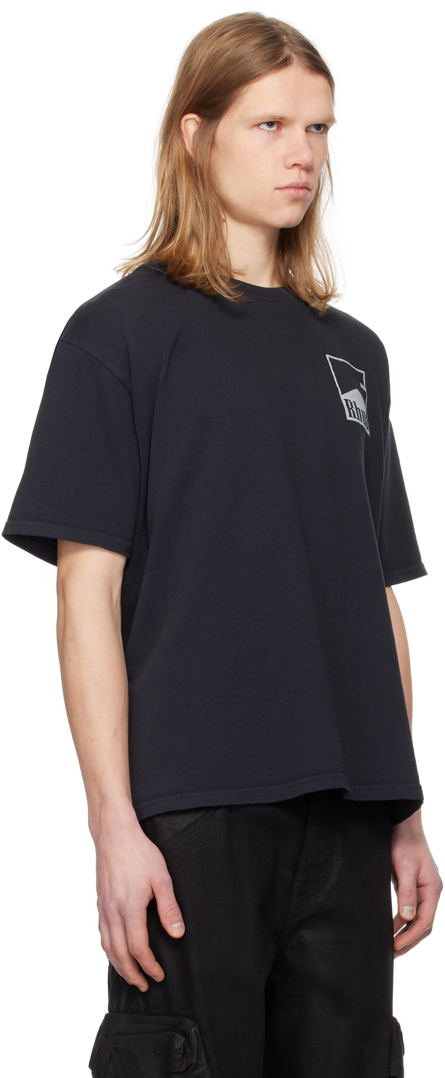 Тениска Rhude Chevron T-shirt Черно | RHPS25TT02012, 1
