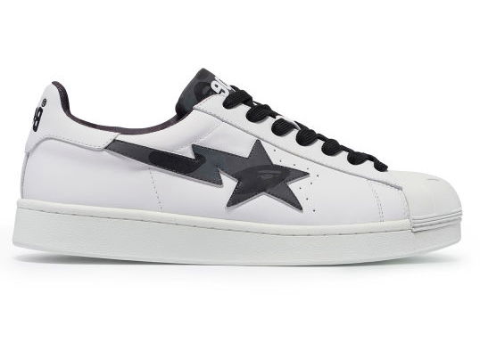 Кецове и обувки BAPE A Bathing Ape Skull Sta White Black Бяло | 1J20191007-BLK