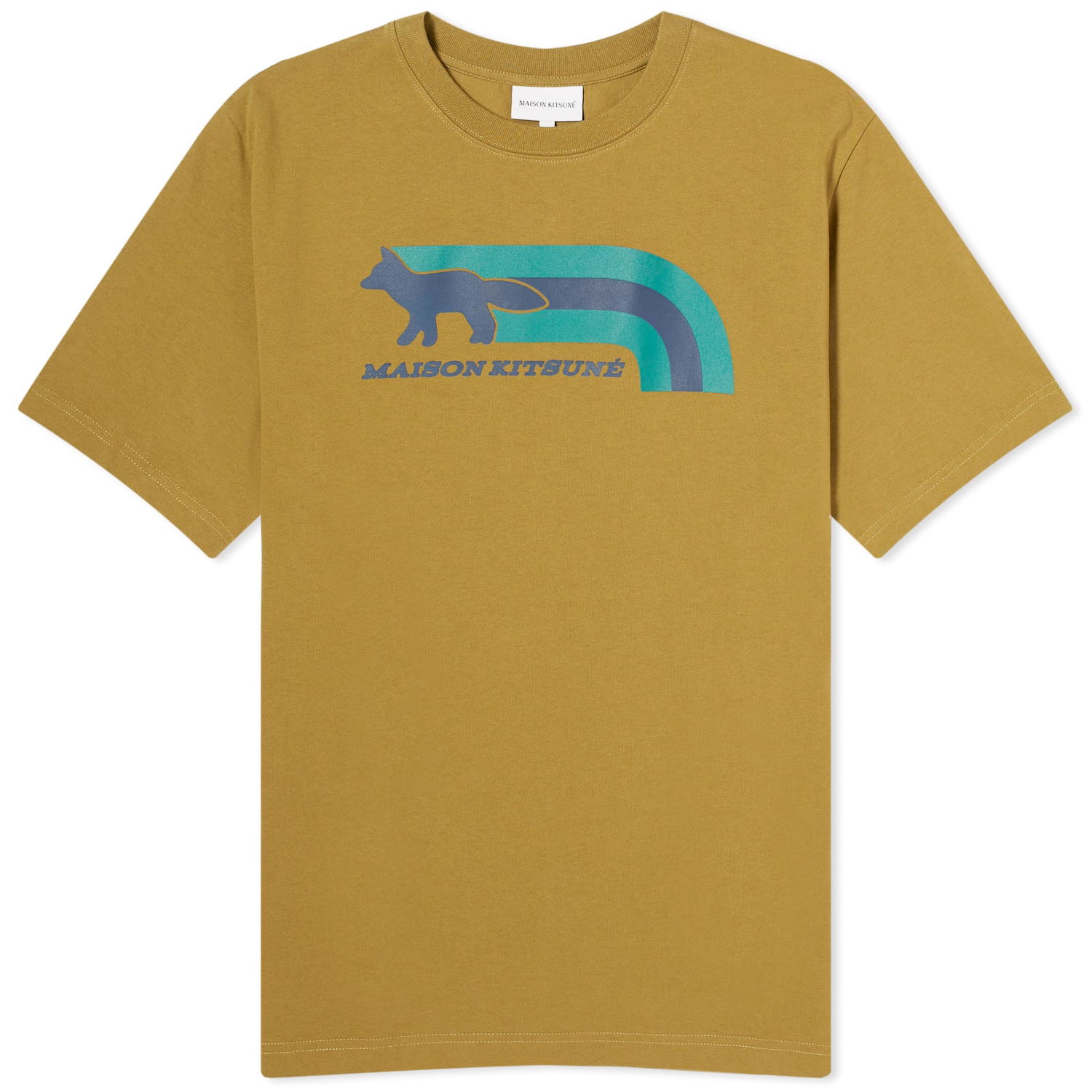 Тениска MAISON KITSUNÉ Maison Kitsuné Flash Fox Comfort T-Shirt Зелено | MM00113KJ0118-P358, 0