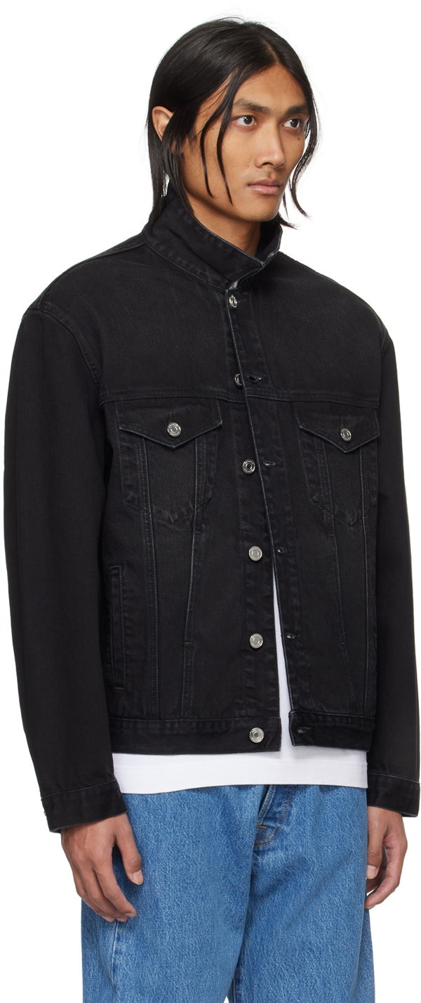 Яке VETEMENTS VTMNTS Embroidered Denim Jacket Черно | VL20JA560BW, 1