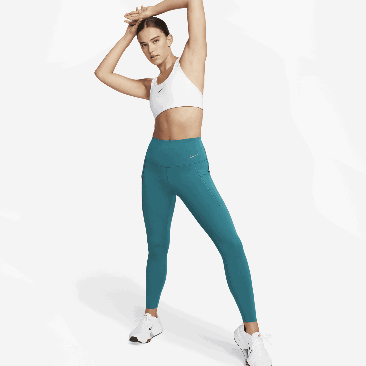 Клинове Nike Universa Medium-Support High-Waisted 7 with Pockets Тюркоазено | DQ5897-381, 1