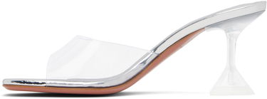 Pокля Amina Muaddi Amina Muaddi Lupita Glass Slipper 70 Heeled Sandals Металик | LUPITA GLASS SLIPPER 70 PVC, 2