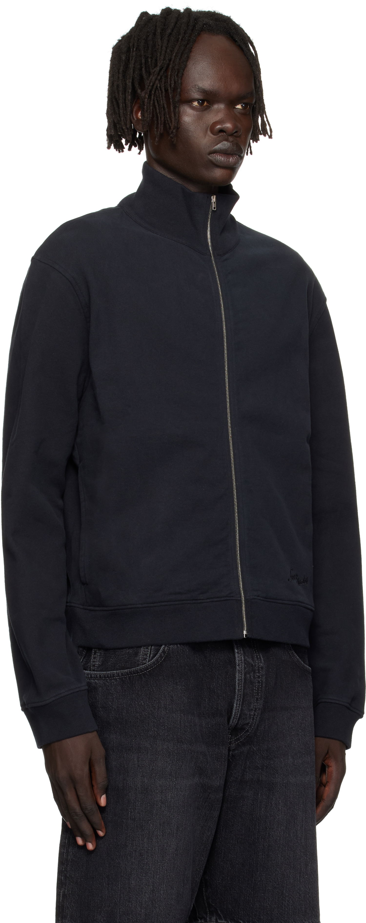 Суитчър Acne Studios Acne Studios Zip-Up Sweatshirt Черно | CI0200-, 1