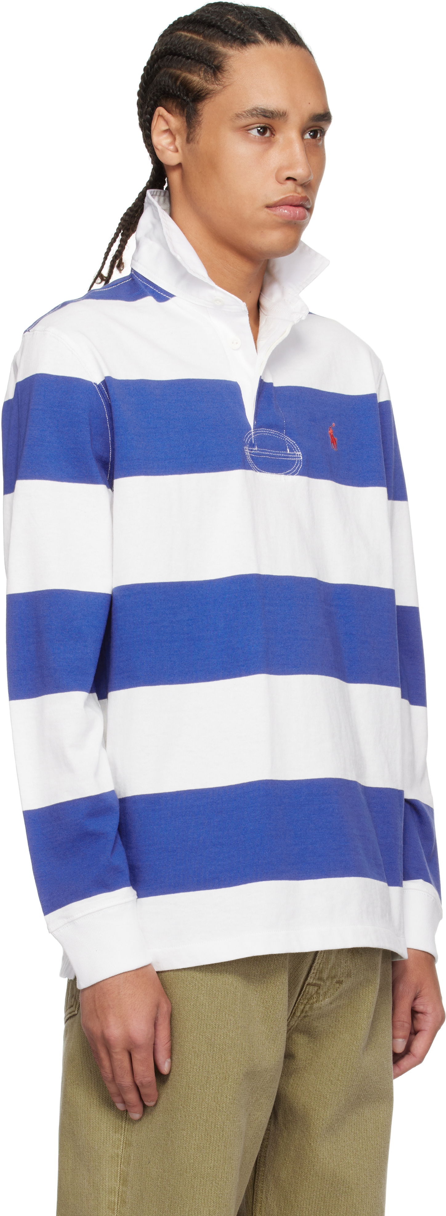 Поло тениска Polo by Ralph Lauren Ralph Lauren 'The Iconic Rugby' Shirt Синьо | 710900566019, 1