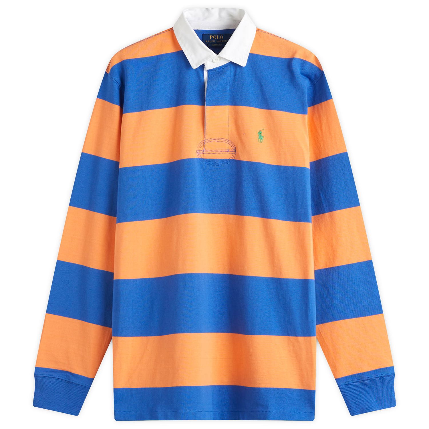 Поло тениска Polo by Ralph Lauren Ralph Lauren Long Sleeve Rugby Shirt, Size Large Оранжево
 | 710900566017, 1