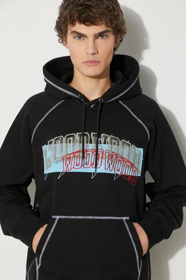 Суитчър WOOD WOOD Fred IVY Assemblage Hoodie Черно | 12245604.2493, 0