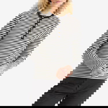 Тениска Anine Bing Anine Bing Alessia Striped Henley Long Sleeve T-Shirt Многоцветен | A-08-10314-MTL2, 2
