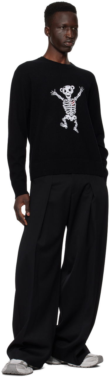Пуловер We11done We11done Teddy Skeleton Sweater Черно | WD-KT1-24-629-U-BK, 3