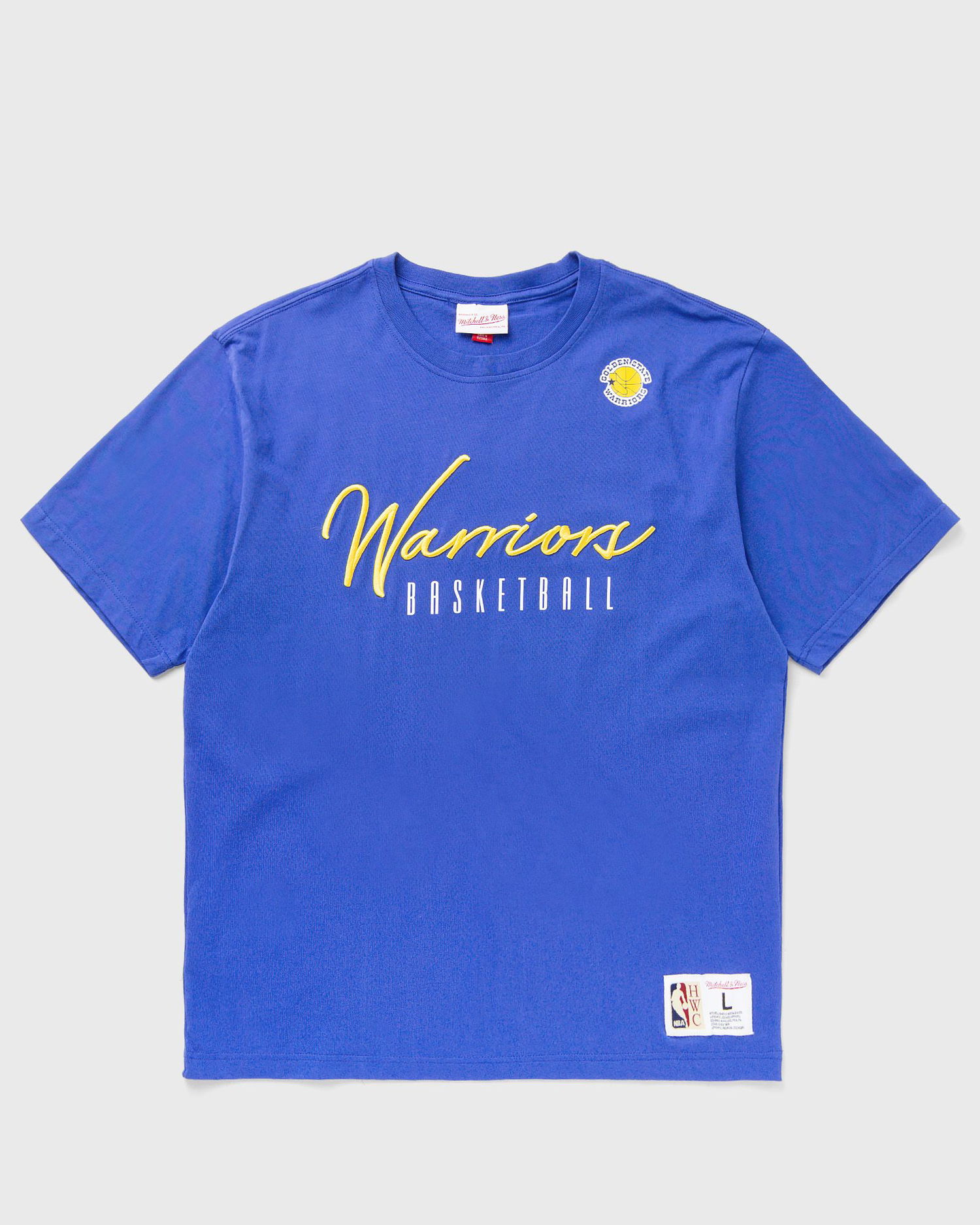 Тениска Mitchell & Ness Golden State Warriors Vintage Logo Training Day T-Shirt Синьо | FC9288-GSWROYA, 0