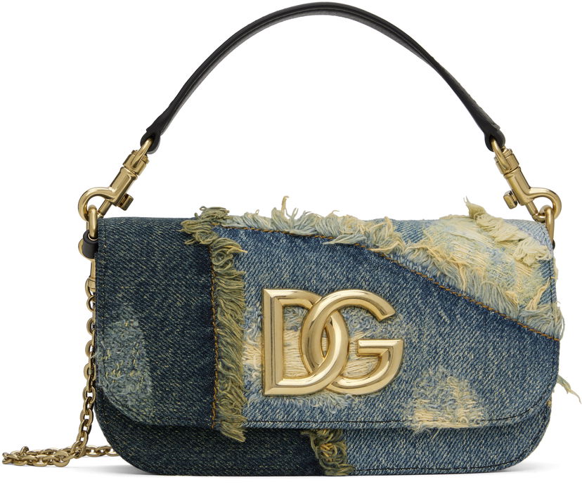 Чанта през рамо Dolce & Gabbana Denim Crossbody Bag Синьо | BB7603 A9U75