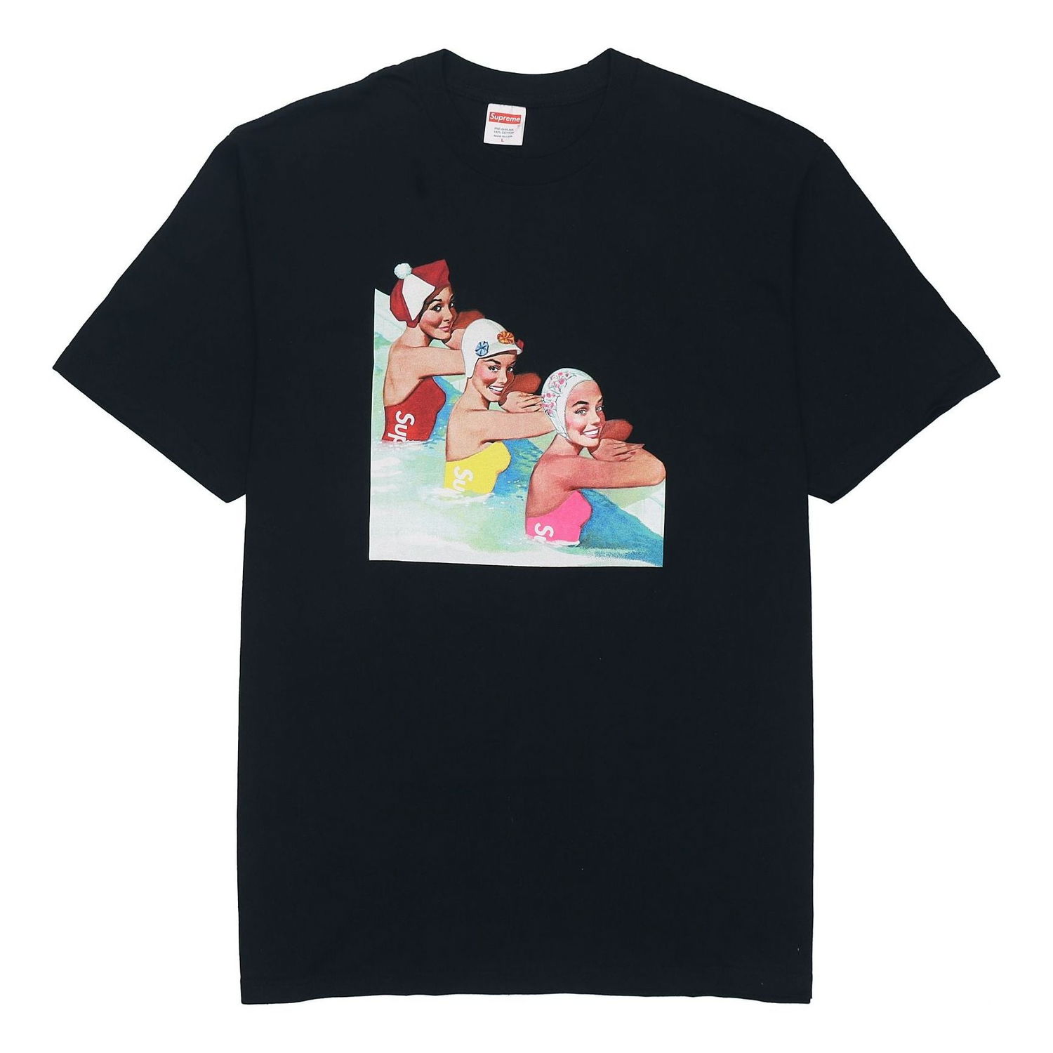 Тениска Supreme Swimmers Graphic Print Tee Черно | SUP-SS18-496, 0