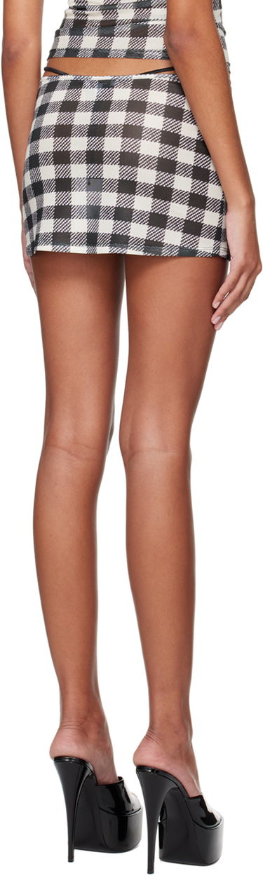 Пола Miaou Miaou Elektra Gingham Print Miniskirt Многоцветен | 4014PM2TAT, 2