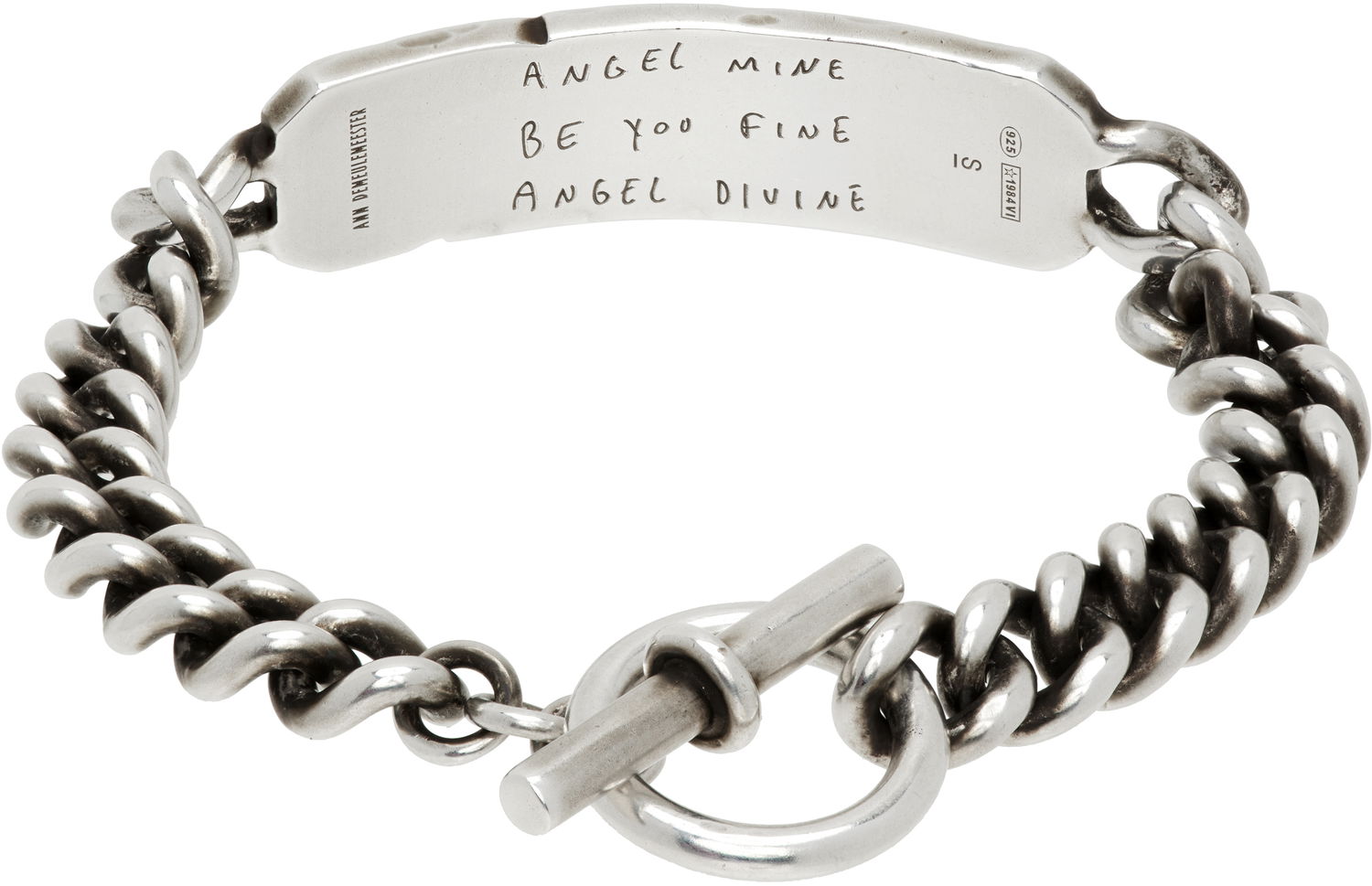 Гривна Ann Demeulemeester Ann Demeulemeester Silver-Tone Quote Chain Bracelet Металик | B0013095-JW020-070, 1