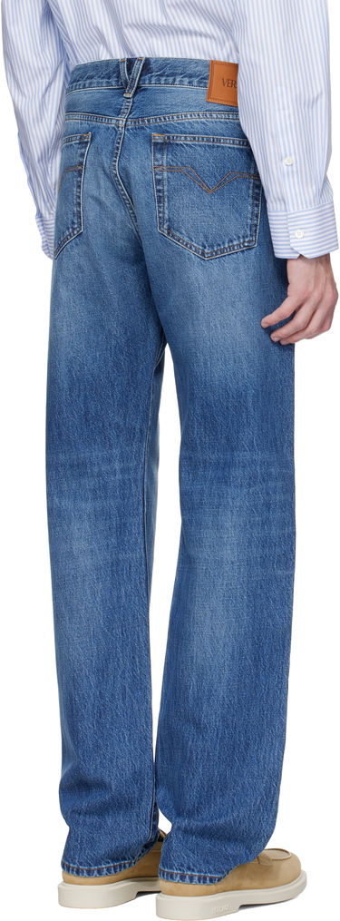 Дънки Versace Versace Loose-Fit Jeans Синьо | 1017775_1A13585, 2