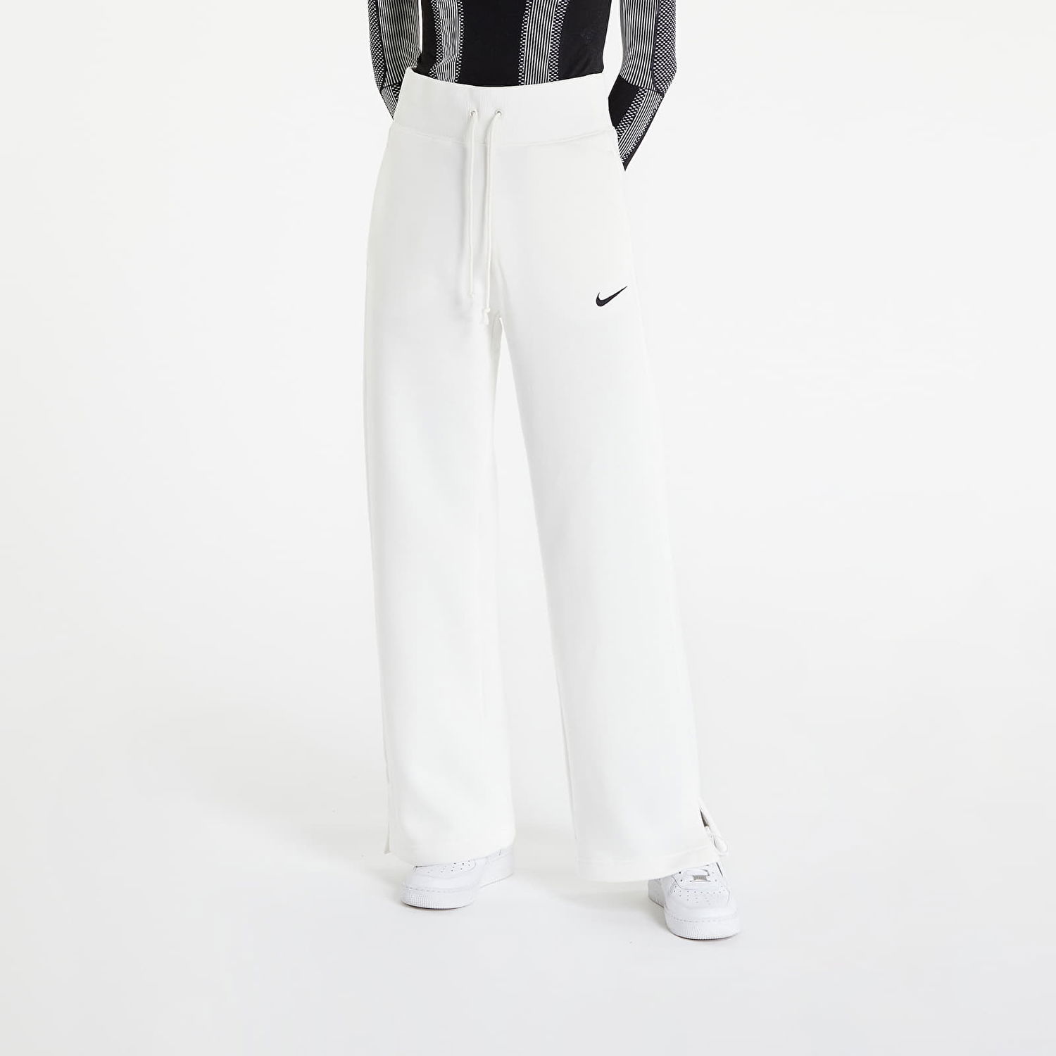 Спортни панталони Nike Phoenix Fleece High-Waisted Wide-Leg Sweatpants Бяло | DQ5615-133, 1