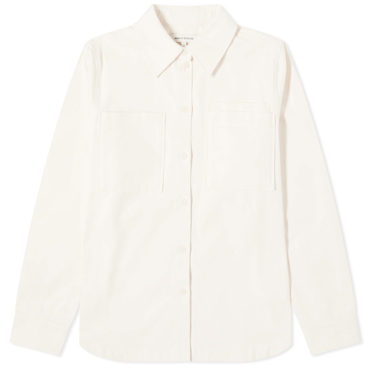 Риза MAISON KITSUNÉ Fresh Cotton Overshirt, Size Large Бяло | MW00409WW0098-P705, 0