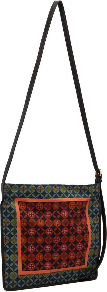 Голяма пазарска чанта Dries Van Noten Dries Van Noten Scarf Print Tote Bag Зелено | 252-011503-791, 2