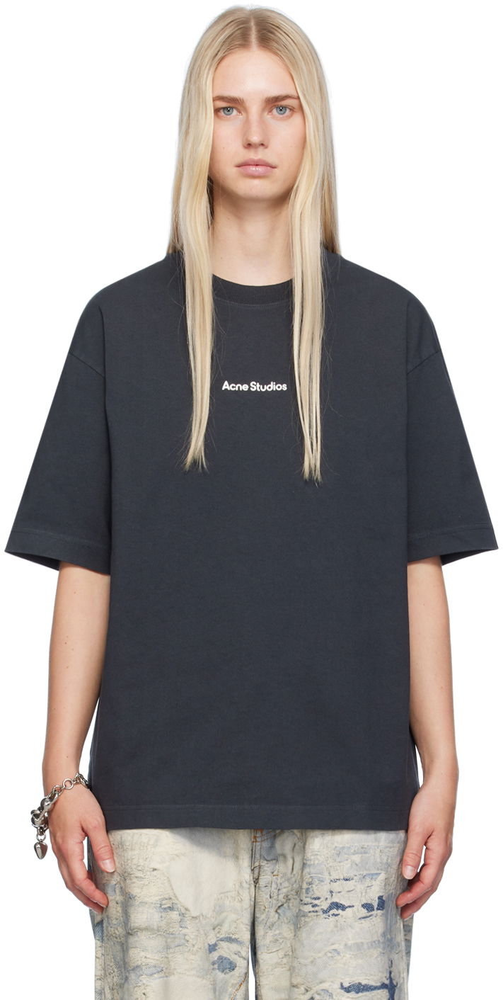 Тениска Acne Studios Black Printed T-Shirt Черно | CL0274-, 0