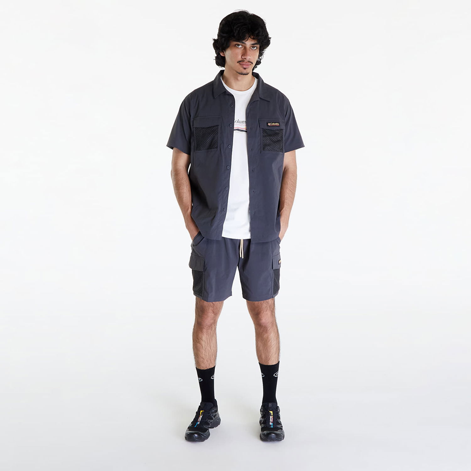 Риза Columbia Painted Peak Woven Short Sleeve Shirt Shark Тъмно синьо | 2074541011, 1