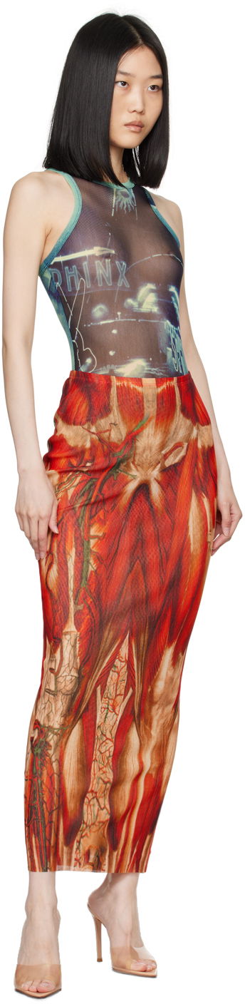 боди Jean Paul Gaultier Gaultier 'The Pigalle' Printed Bodysuit Синьо | 24/30-F-BD044-T552-59560100, 4