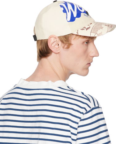 Шапка с козирка Marine Serre Marine Serre Regenerated Tote Bags Baseball Cap Бежово | UHG048A UWOV0009, 4