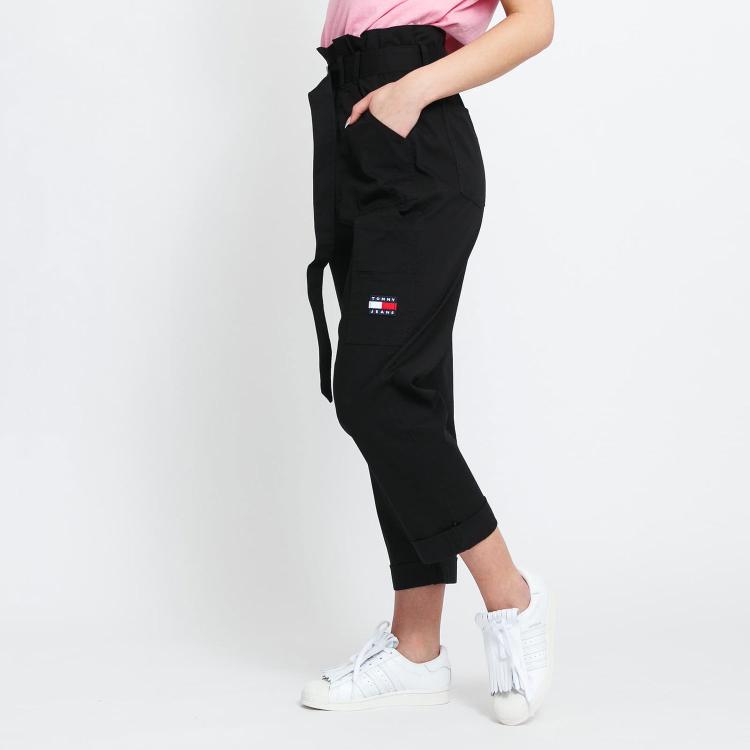 Карго панталони Tommy Hilfiger Paperbag Cargo Pant Черно | DW0DW09741 BDS, 1