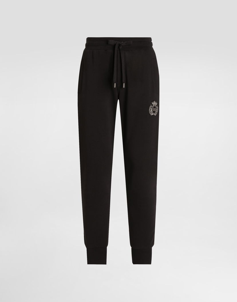 Спортни панталони Dolce & Gabbana Dolce & Gabbana Jersey Trousers with Heraldic Patch Черно | GP07TZG7PJ7N0000