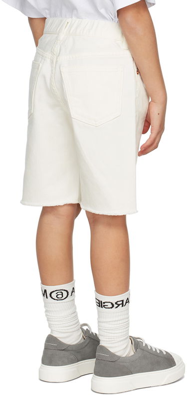 Къси панталони Maison Margiela MM6 Maison Margiela Kids Logo Denim Shorts Сиво | M60099-MM046, 3