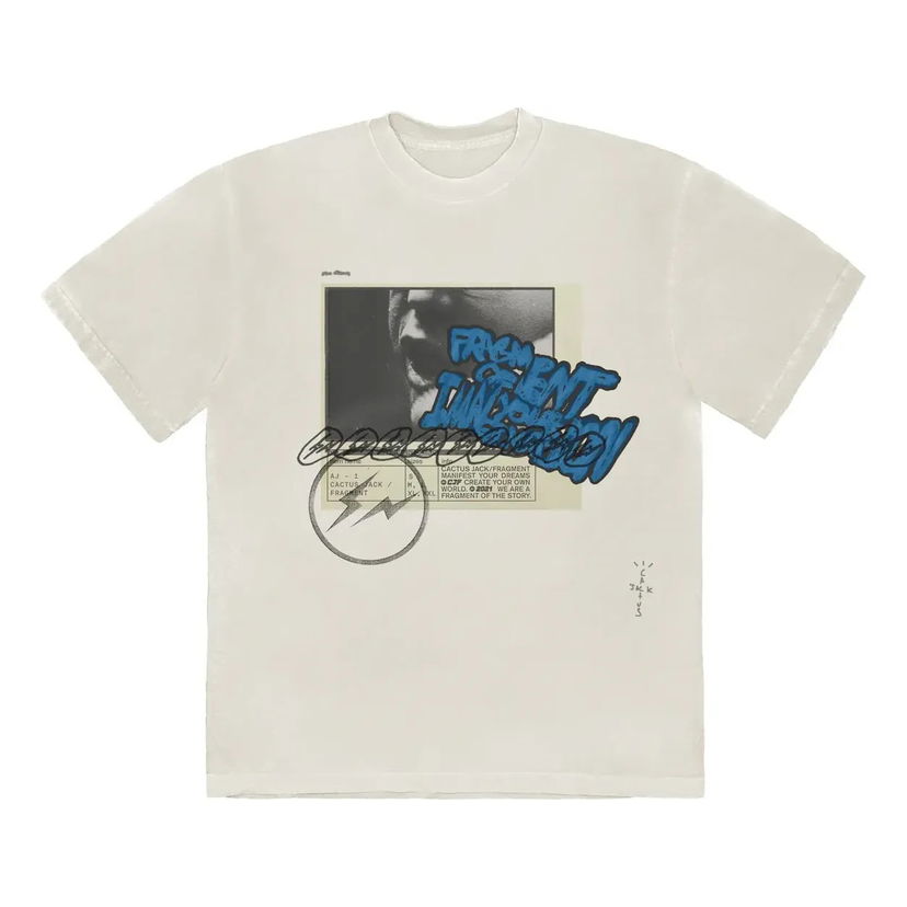 Тениска Cactus Jack by Travis Scott Travis Scott Cactus Jack x Fragment Manifest T-Shirt Бяло | CJFM-SS03