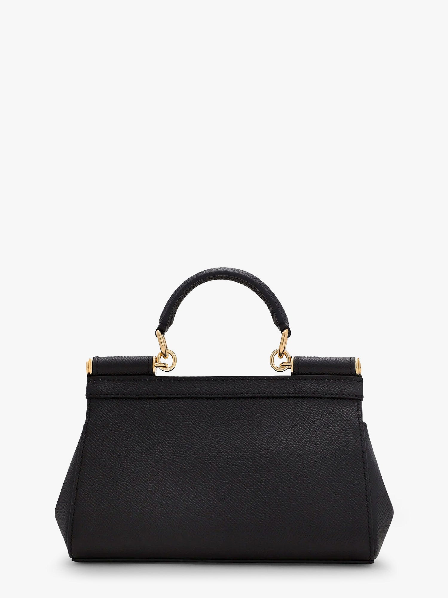 Дамска чанта Dolce & Gabbana Dolce & Gabbana Sicily Small Dauphine Leather Top Handle Bag Черно | BB7116B100180999, 1