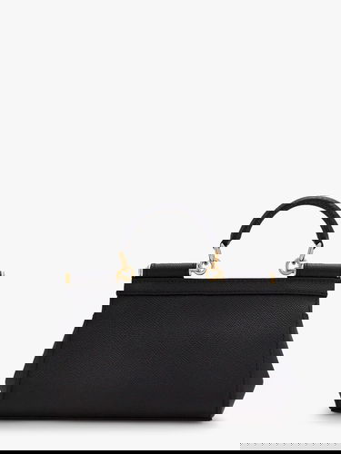 Дамска чанта Dolce & Gabbana Dolce & Gabbana Sicily Small Dauphine Leather Top Handle Bag Черно | BB7116B100180999, 1