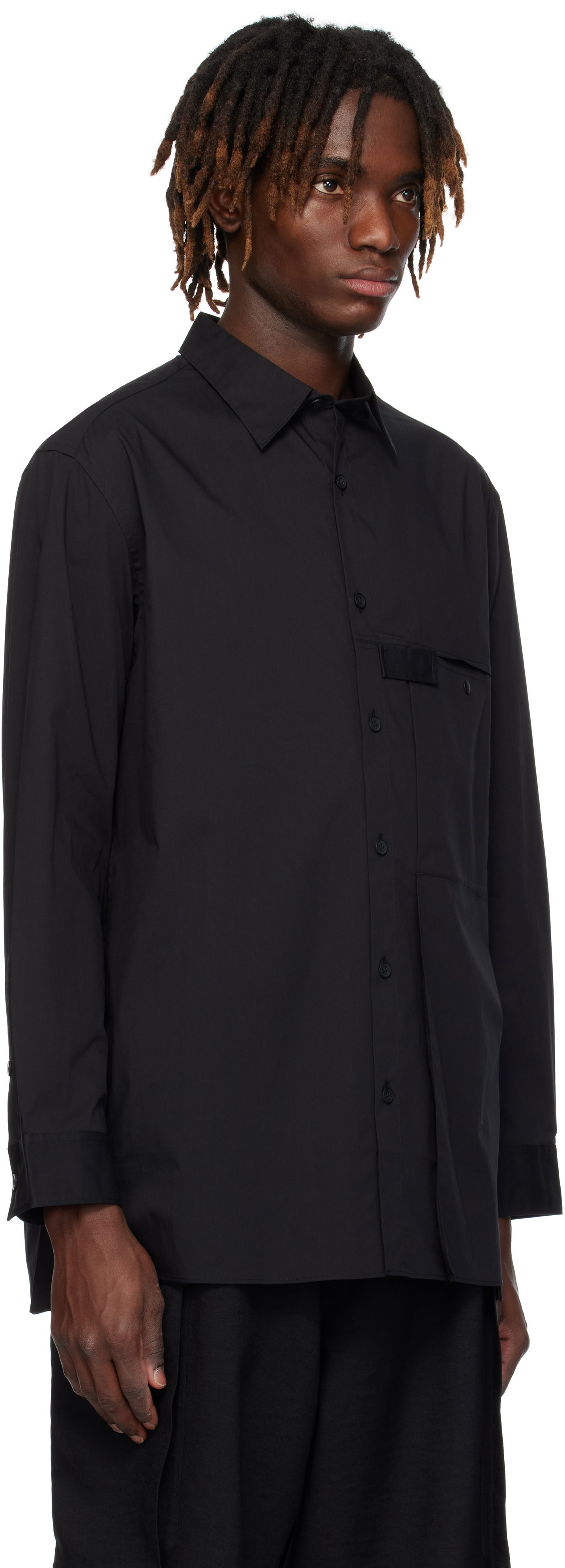 Риза Y-3 Y-3 Pleated Pocket Shirt Черно | JI7082, 1
