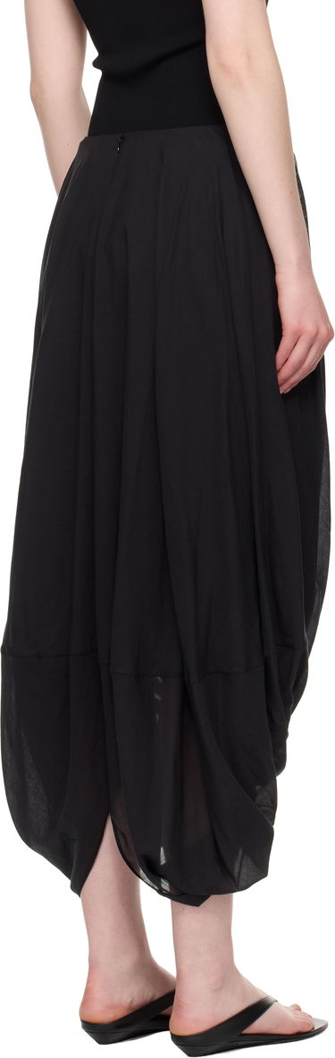 Пола TOTEME TOTEME Cocoon Maxi Skirt Черно | 253-WRB0306-FB0430, 2