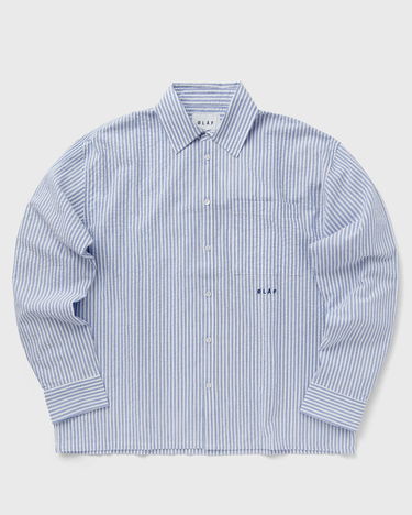 Риза ØLÅF SEERSUCKER BOXY SHIRT Синьо | M180310-BLUE-WHITE, 0