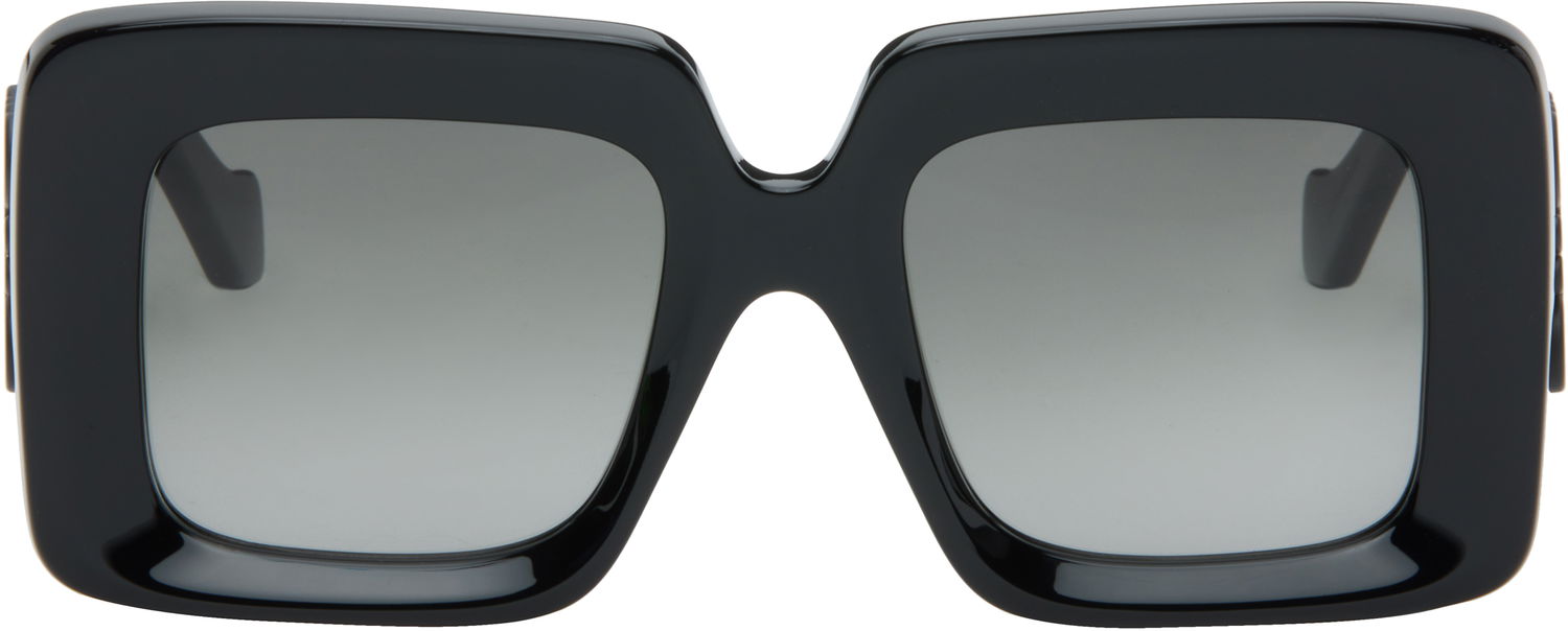 Слънчеви очила Loewe Beveled Square Maxi Anagram Sunglasses Черно | LW40176U@5101B 840126866032, 0