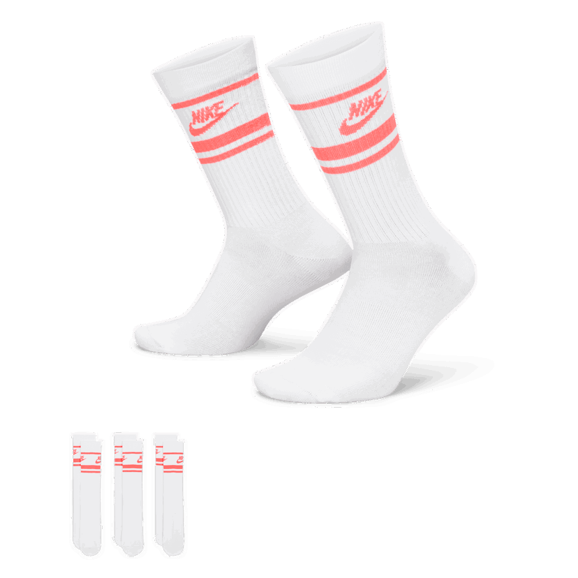 Чорапи Nike Dri-FIT Everyday Essential Mid Socks (3 Pairs) Бяло | DX5089-100