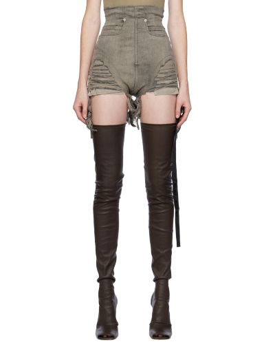 Къси панталони Rick Owens DRKSHDW Dirt Denim Shorts Зелено | DS02C5313 SDMPFR